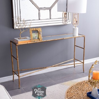 كونسول جداري مصنوع من المعدن المشغول يدويا فنتج ستايل 8539 كونسول جداري مصنوع من المعدن المشغول يدويا فنتج ستايل 8539