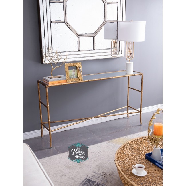 كونسول جداري مصنوع من المعدن المشغول يدويا فنتج ستايل 8539 كونسول جداري مصنوع من المعدن المشغول يدويا فنتج ستايل 8539