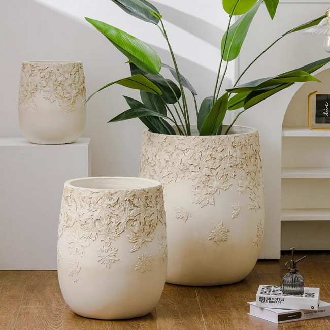 طقم مركن نباتات بتصميم أوربي أنيق 3 قطع بأحجام مختلفه 7087