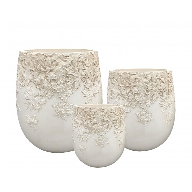 طقم مركن نباتات بتصميم أوربي أنيق 3 قطع بأحجام مختلفه 7087