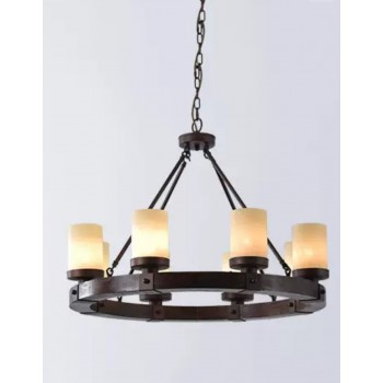 ثريا من خشب الزان والمعدن 8 لمبات - L90012