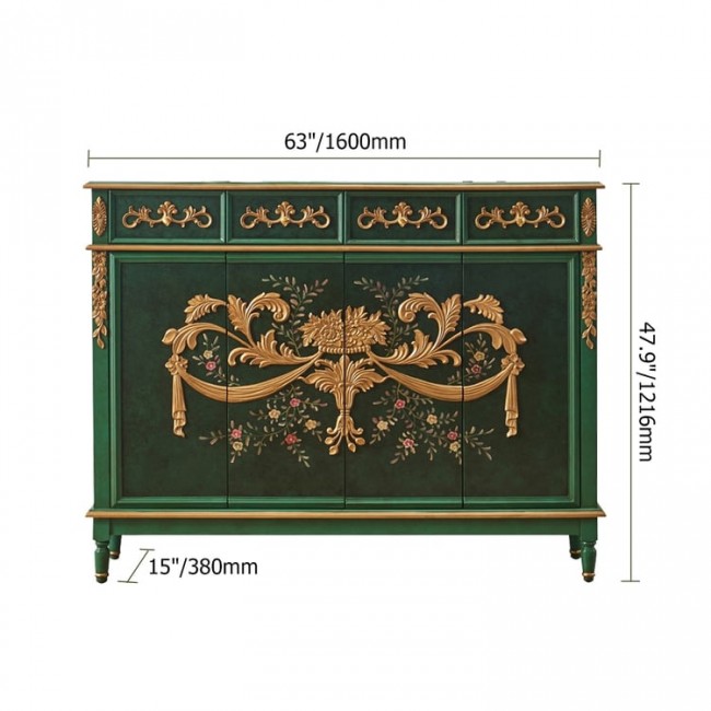 كونسول مصنوع من الخشب الطبيعي كلاسيك حفر 8190