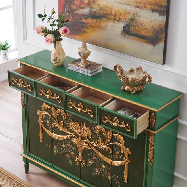 كونسول مصنوع من الخشب الطبيعي كلاسيك حفر 8190