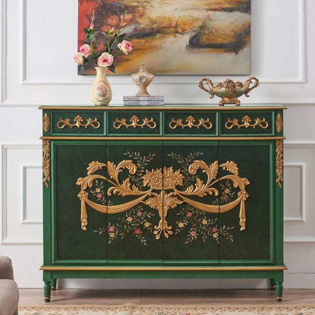 كونسول مصنوع من الخشب الطبيعي كلاسيك حفر 8190