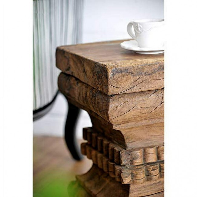 طاوله مصنوعه من الخشب الصلب الطبيعي نحت يدوي 7815