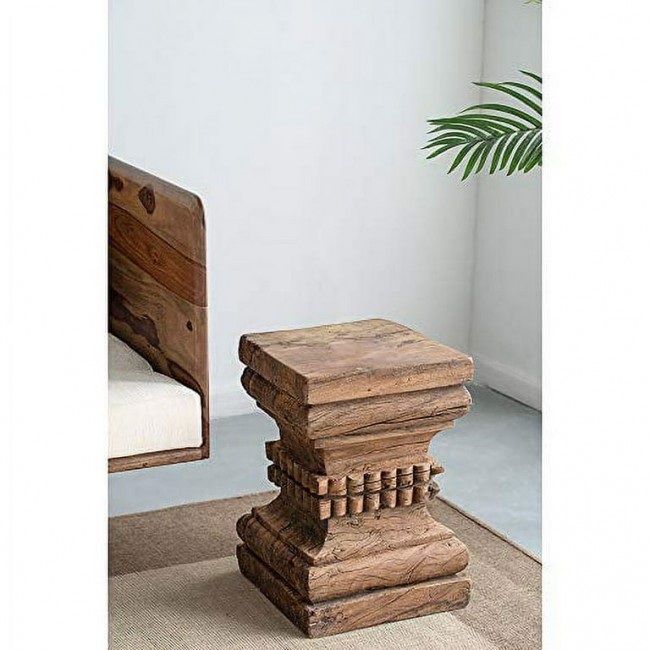 طاوله مصنوعه من الخشب الصلب الطبيعي نحت يدوي 7815