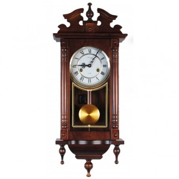 ساعة جداريه ميكانيك مصنوعه من الخشب الطبيعي 8864