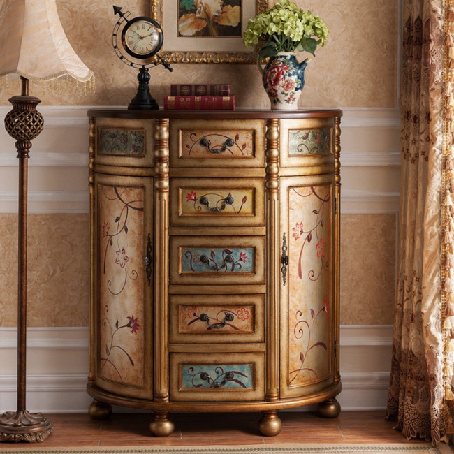 كونسول جداري خشب زان فنتيج ستايل