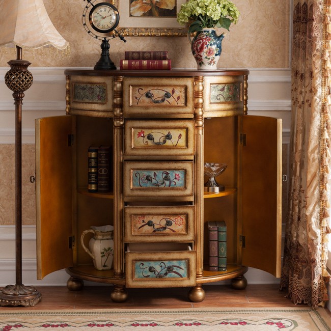 كونسول جداري خشب زان فنتيج ستايل