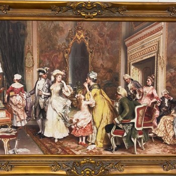 لوحة جداريه كانفس بإطار خشبي L6653