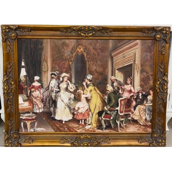 لوحة جداريه كانفس بإطار خشبي L6653