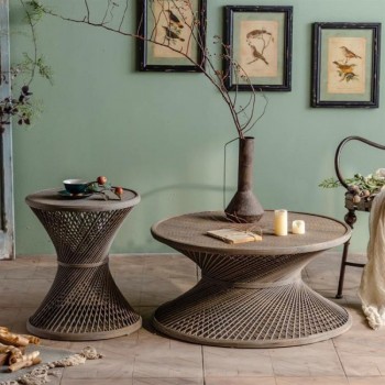 طقم طاولات خشب طبيعي متوفره بحجم واحد L1558 طقم طاولات خشب طبيعي متوفره بحجم واحد L1558