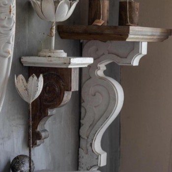 طقم رفوف جداري حبتين مصنوع من الخشب الطبعي فتتيح ستايل 