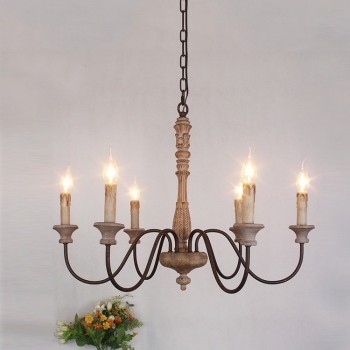 ثريا مصنوعه من الخشب الطبيعي والمعدن فنتيح ستايل L90062