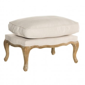  كرسي بف مصنوع من الخشب الطبيعي بيج -1-L4470