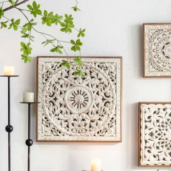 ديكور جداري من الخشب منحوت-4814