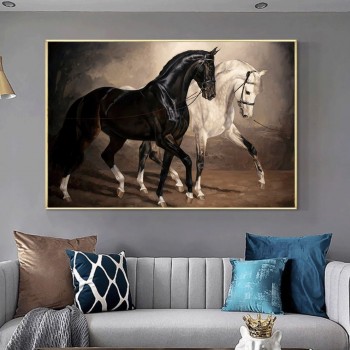 لوحه جداري مطبوع كانفس اطار خشب مذهب 90cm*130cm - L4603