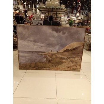 لوحه جداري مطبوع كانفس اطار خشب ذهبي-L4620