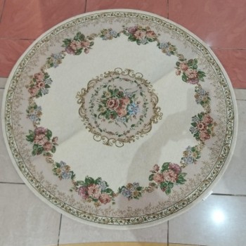 سجاد فاخر دائري بتصميم  الورود الريفيه -2-4465