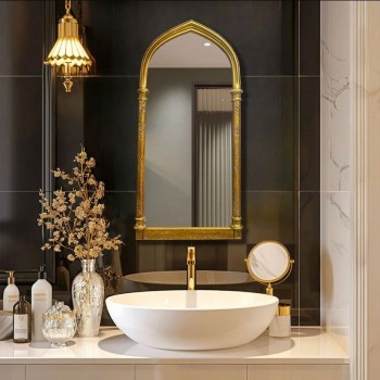 مرايا جداري بتصميم كلاسيك انيق اطار معن مذهب -4569 مرايا جداري بتصميم كلاسيك انيق اطار معن مذهب -4569