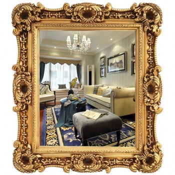 مرايا جداري بتصميم كلاسيك اطار ذهبي معدن -L4575 مرايا جداري بتصميم كلاسيك اطار ذهبي معدن -L4575