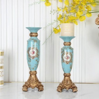 شمعدان من السراميك على نمط الاوروبي متوفر 3 احجام  -L4074