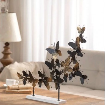 تحفه مكتبيه بفرشات معدنيه وقاعده خشبيه L4273