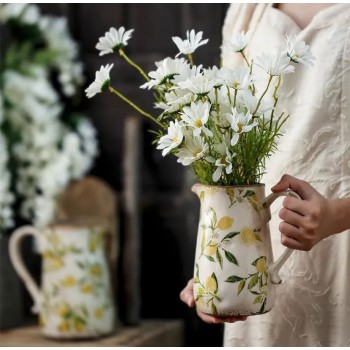 فازه سراميك بتصميم ابريق ريفي -L3700