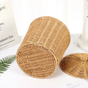 سله مصنوعه من البلاستيك والخيزران بغطاء مقاوم للماءL3584 سله مصنوعه من البلاستيك والخيزران بغطاء مقاوم للماءL3584