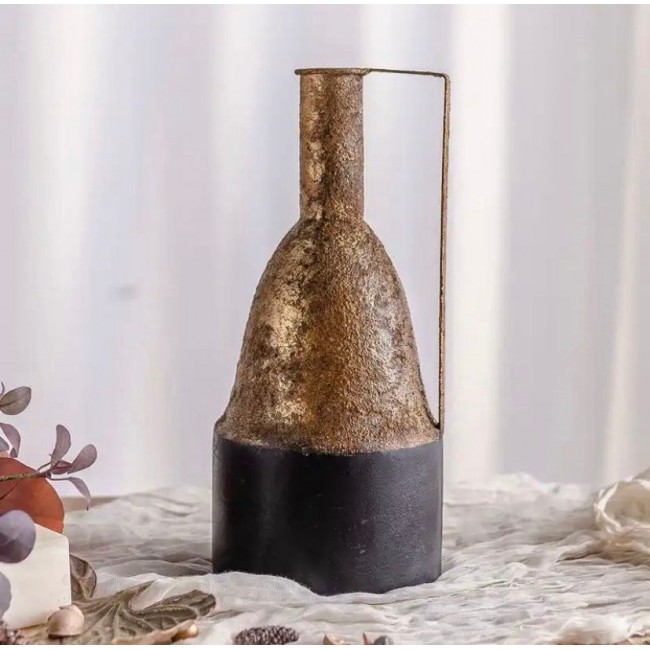 فازه معدنيه معتقه بالون الذهبي -4240 فازه معدنيه معتقه بالون الذهبي -4240