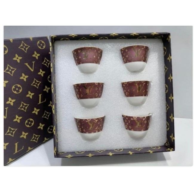 طقم فناجين قهوه عربيه من لويس فيتون -L4117 طقم فناجين قهوه عربيه من لويس فيتون -L4117