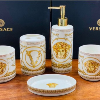 طقم حمام سيراميك فرزاتشي مكون من 5قطع -02-4109 طقم حمام سيراميك فرزاتشي مكون من 5قطع -02-4109