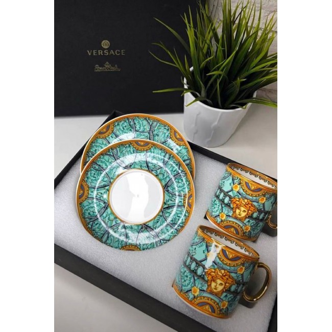 طقم كوبين شاي بمقبض ذهبي وصحنين براند فرزاشي مكون 4قطع -66-4108 طقم كوبين شاي بمقبض ذهبي وصحنين براند فرزاشي مكون 4قطع -66-4108