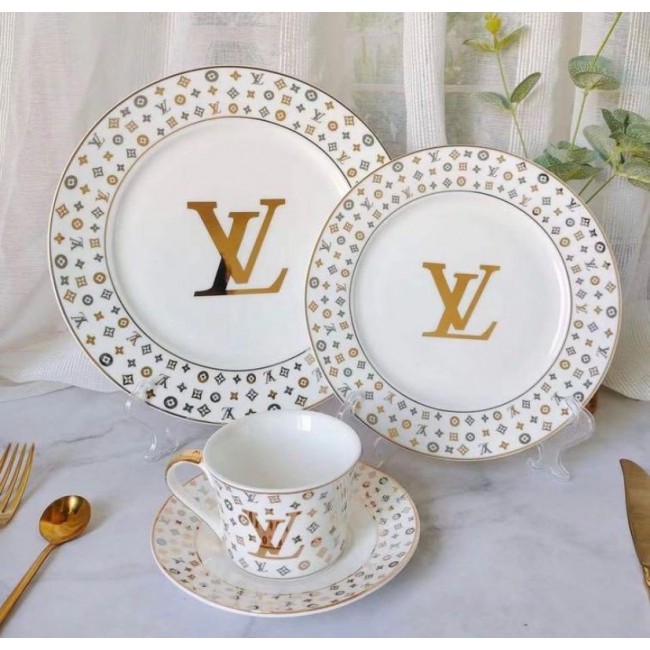 صحن طقم من لويس فيتون كوب شاي مكون 4 -L4113 صحن طقم من لويس فيتون كوب شاي مكون 4 -L4113