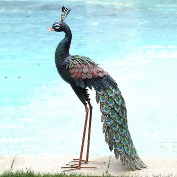 طاوس بالوانه زاهيه معدني ملائم للحدائق -5203