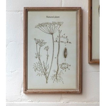 لوحه معدنيه بتصميم ريفي باطار خشبي -3-L3990