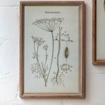 لوحه معدنيه بتصميم ريفي باطار خشبي -3-L3990