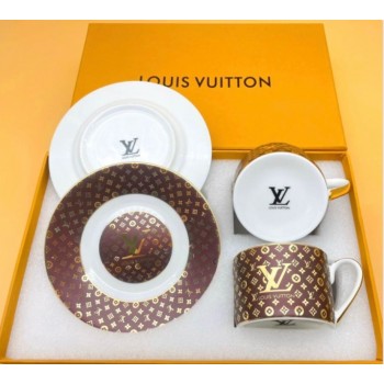 طقم فنجانين شاي لويس فيتون مكون من 4 قطع -4108 طقم فنجانين شاي لويس فيتون مكون من 4 قطع -4108