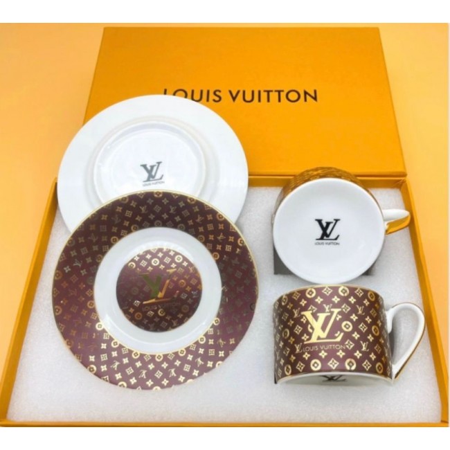 طقم فنجانين شاي لويس فيتون مكون من 4 قطع -4108 طقم فنجانين شاي لويس فيتون مكون من 4 قطع -4108
