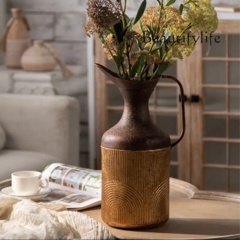 فازه ابريق معدني كلاسيك ملائم لغرفة المعيشه 3169