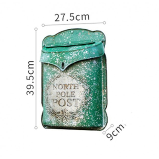 صندوق بريد معدن معتق بتصميم ريفي شابي شيك مثالي للحديقه -25413 صندوق بريد معدن معتق بتصميم ريفي شابي شيك مثالي للحديقه -25413