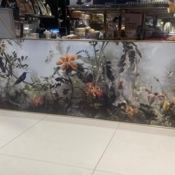 لوحه جداري مطبوع كانفس اطار خشب ذهبي-4601