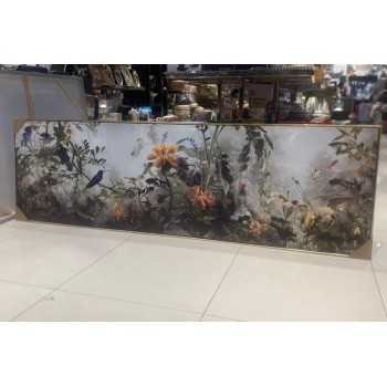 لوحه جداري مطبوع كانفس اطار خشب ذهبي-4601