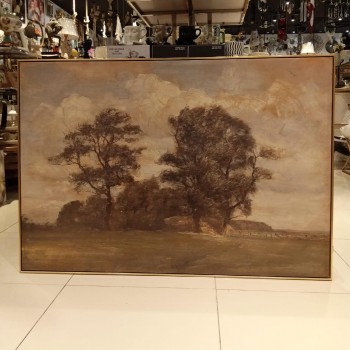 لوحه جداري مطبوع كانفس اطار خشب ذهبيL4597