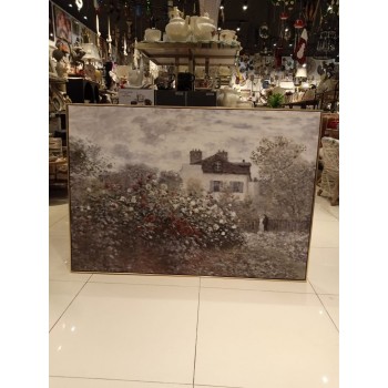 لوحه جداري مطبوع كانفس اطار خشب ذهبي-L4614