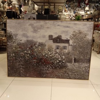 لوحه جداري مطبوع كانفس اطار خشب ذهبي-L4614