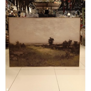 لوحه جداري مطبوع كانفس اطار خشب ذهبي-4617