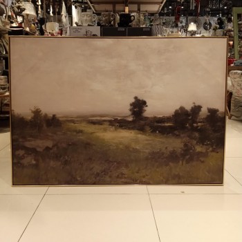 لوحه جداري مطبوع كانفس اطار خشب ذهبي-4617