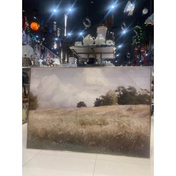 لوحه جداري مطبوع كانفس اطار خشب ذهبي-4621