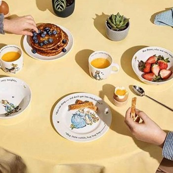 طقم  للافطار  من سيراميك 3 قطع من بيتر رابيت متوفر للونين -L5321